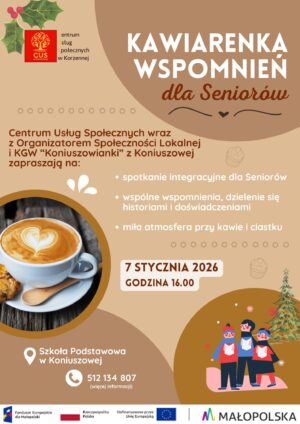 Miniaturka artykułu Już 7 stycznia kolejne spotkanie z cyklu „Kawiarenka Wspomnień”